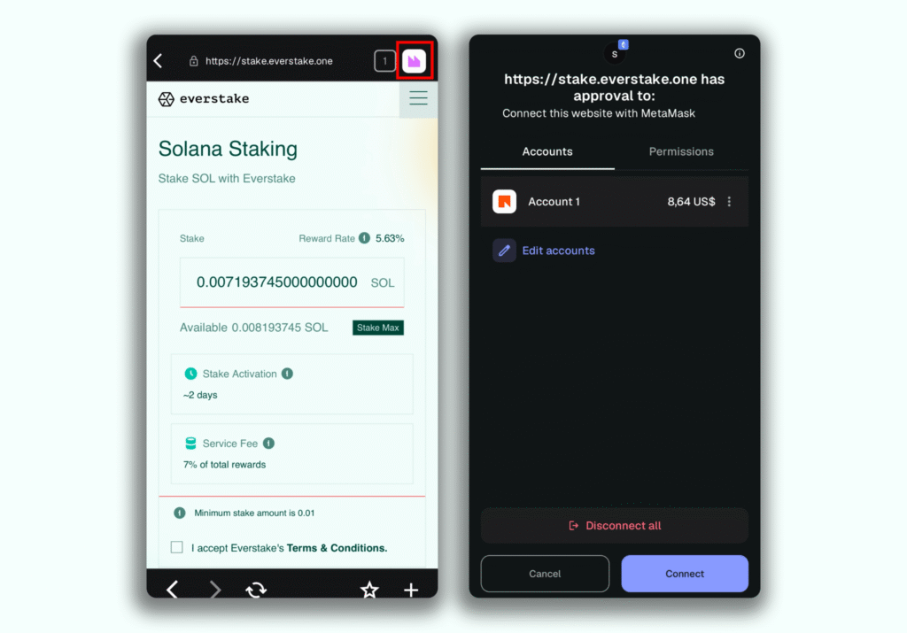 Step-by-Step Guide For Staking SOL Metamask Portfolio Everstake
