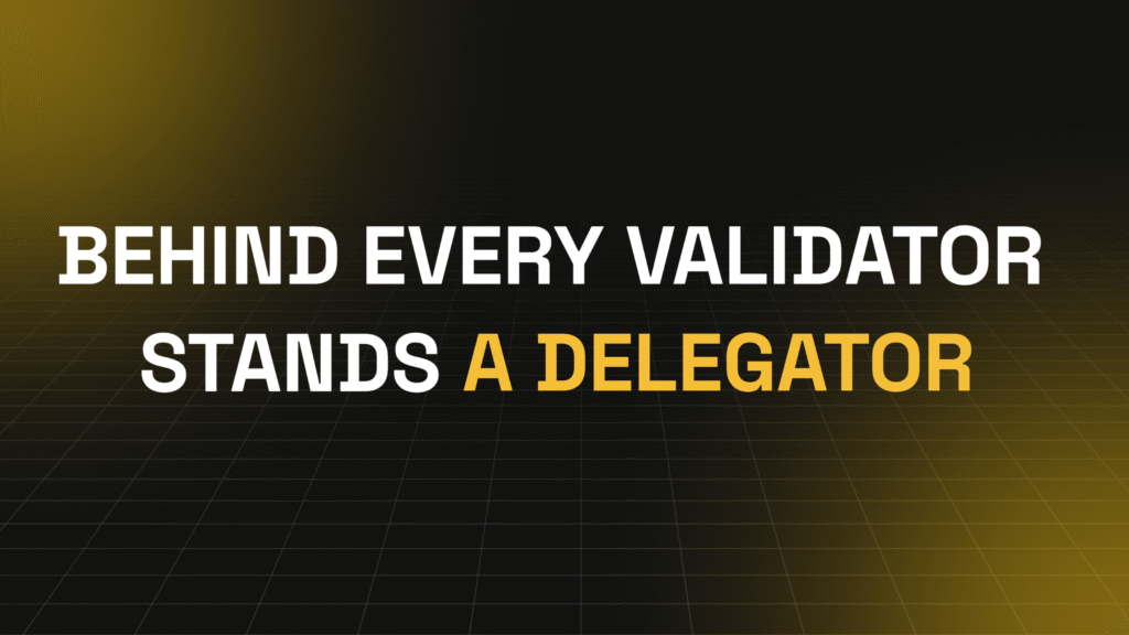 Behind every validator stands a delegator